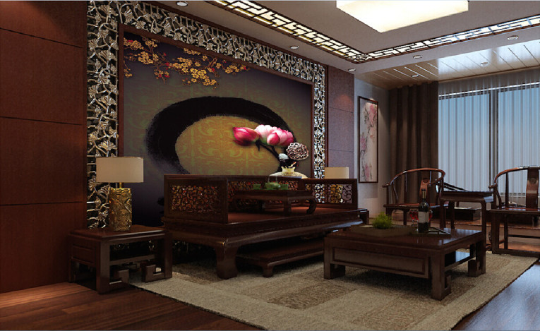 Chinese themed living room