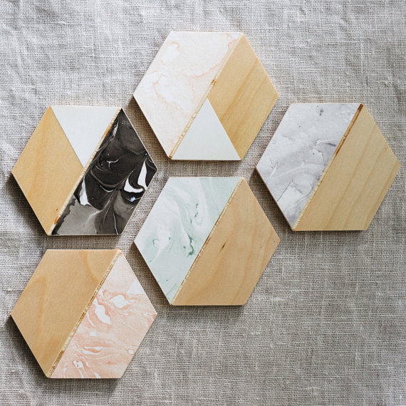 Marble coaster