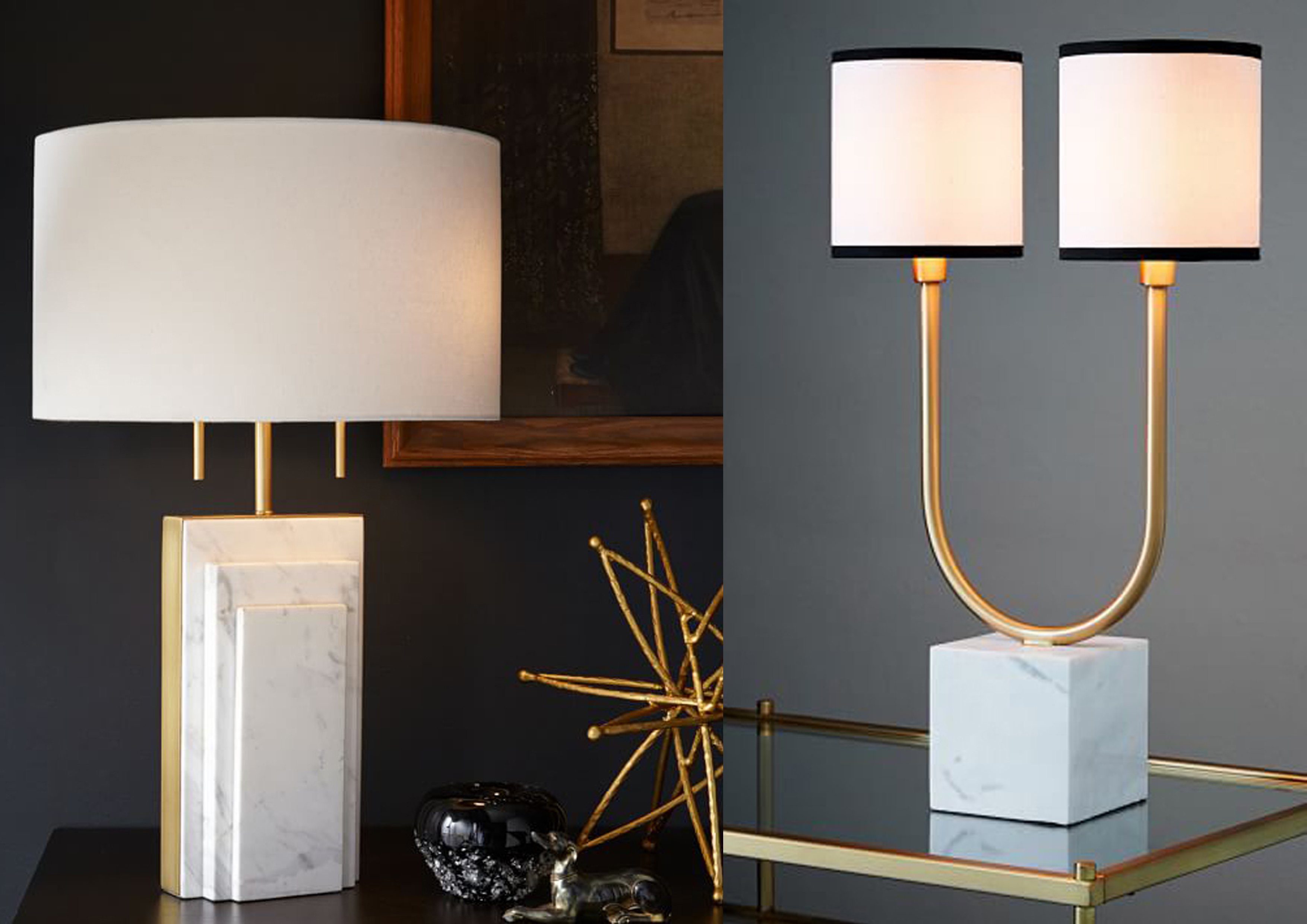 marble table lamp